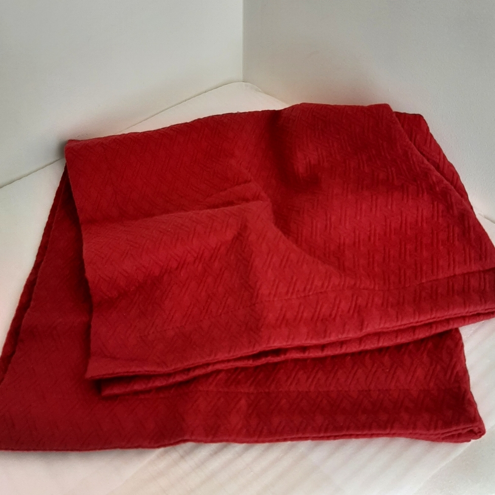 Chaps Red Cotton Euro Sham
